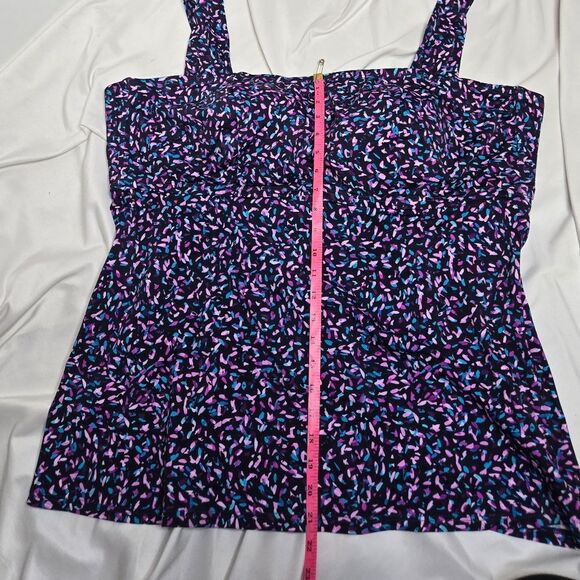 SWUMSUITS FOR ALL confetti print plus size tankini bikini swim top 26 - Picture 6 of 7